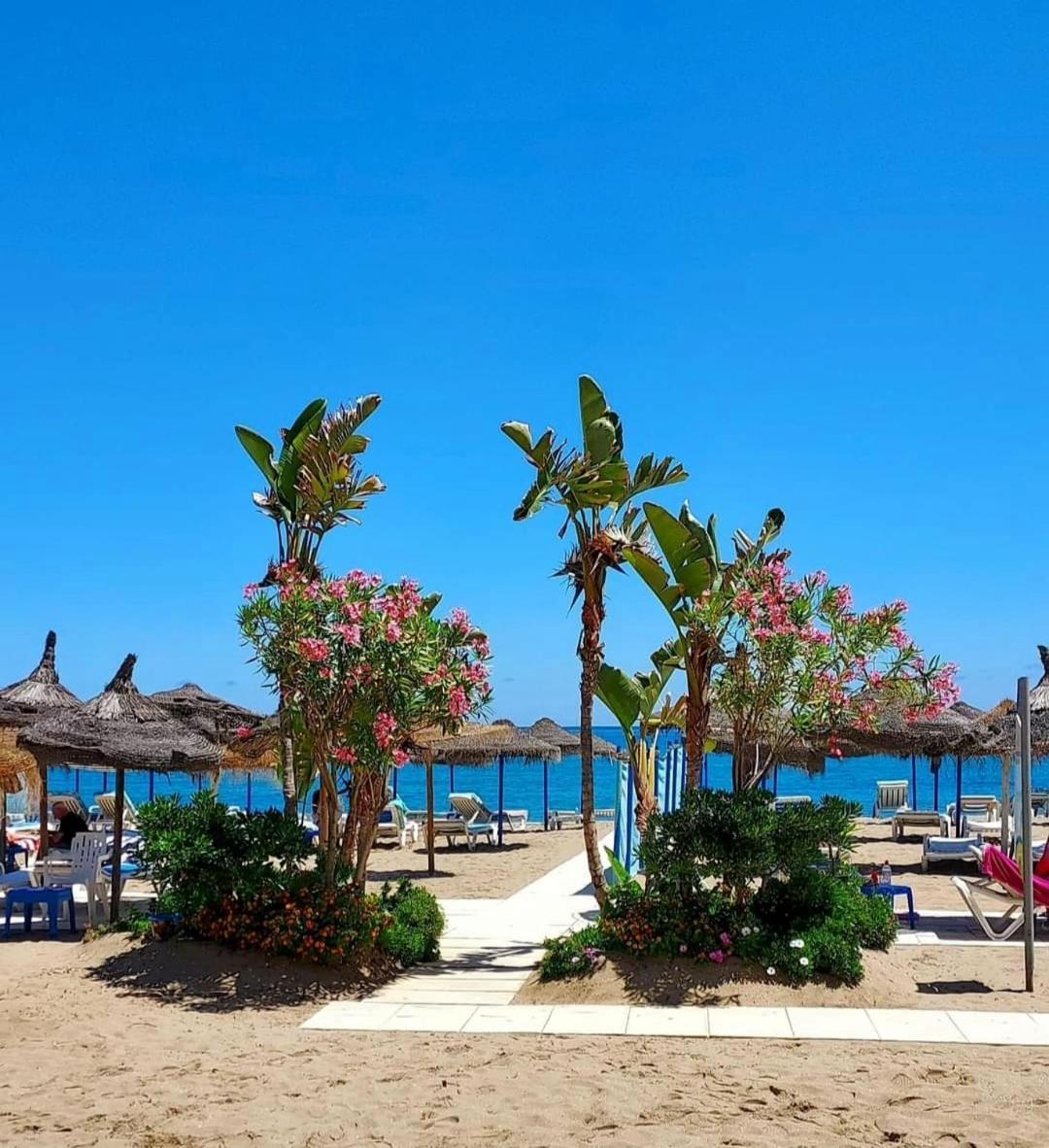 Luxury Beachfront Apartment With Pool, Sauna, Fitness And Gym In Province Malaga, Andalusia Михас Экстерьер фото